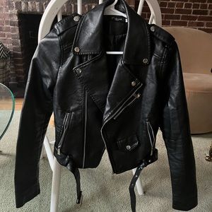 Nasty gal Black leather jacket